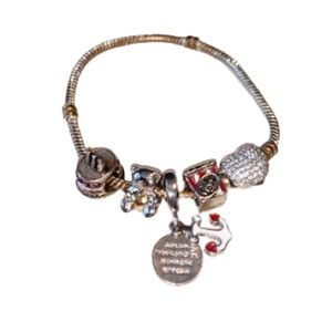 • Anchor Yourself Happy Birthday Charm Bracelet •